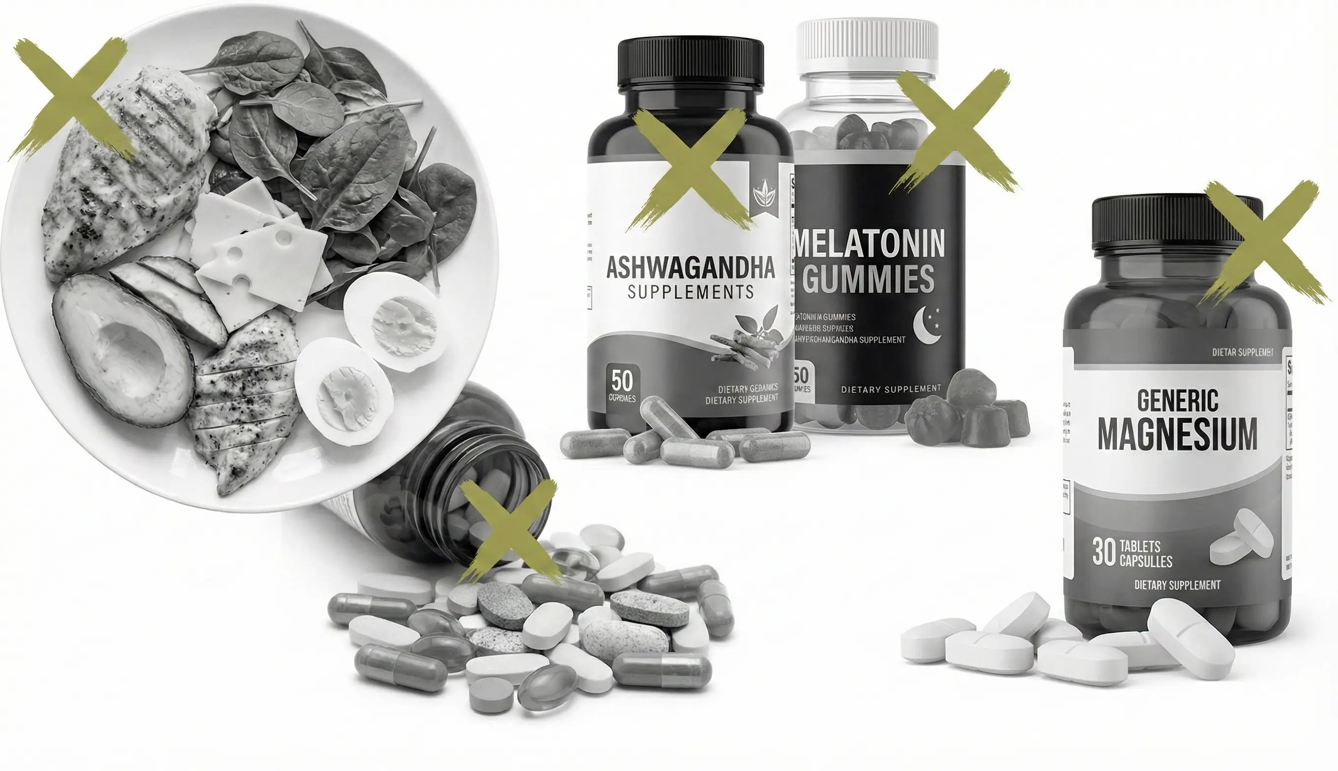 Supplements crossed out